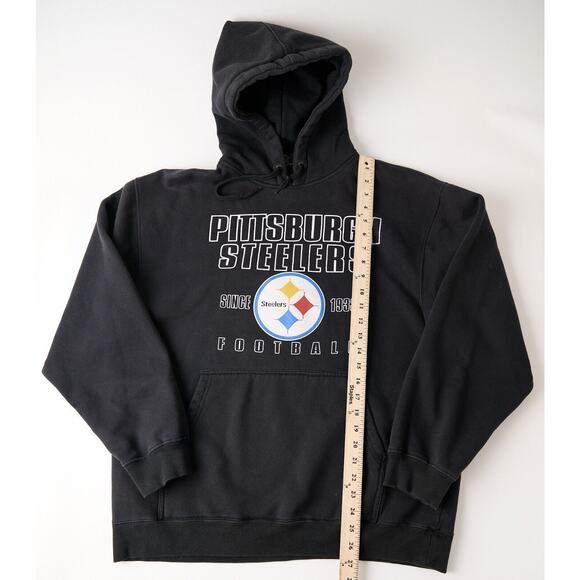 Vintage Y2K Pittsburgh Steelers Hoodie Mens L Black NFL Football Graphic 2000s - Picture 4 of 10